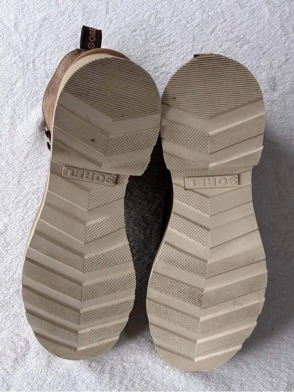 Boho Chic Sorel Hi-Line Heel Lace-Up Coyote Tan Ankle Boots in Women’s Size 8 - Picture 6 of 8